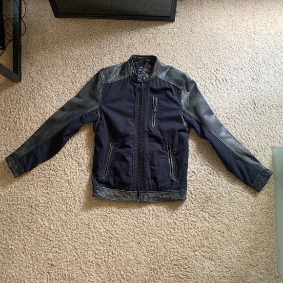 Lucky Brand Clean Leather Bonneville Jacket Small - Picture 1 of 5